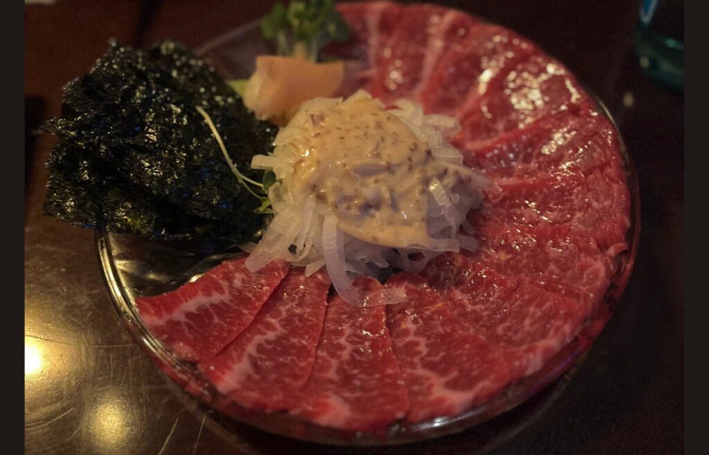 The Best NYC Izakaya: A Nostalgic Night at Izakaya Seasun in NoMad 5 K-Town NYC Bars - Wagyu Beef Sashimi